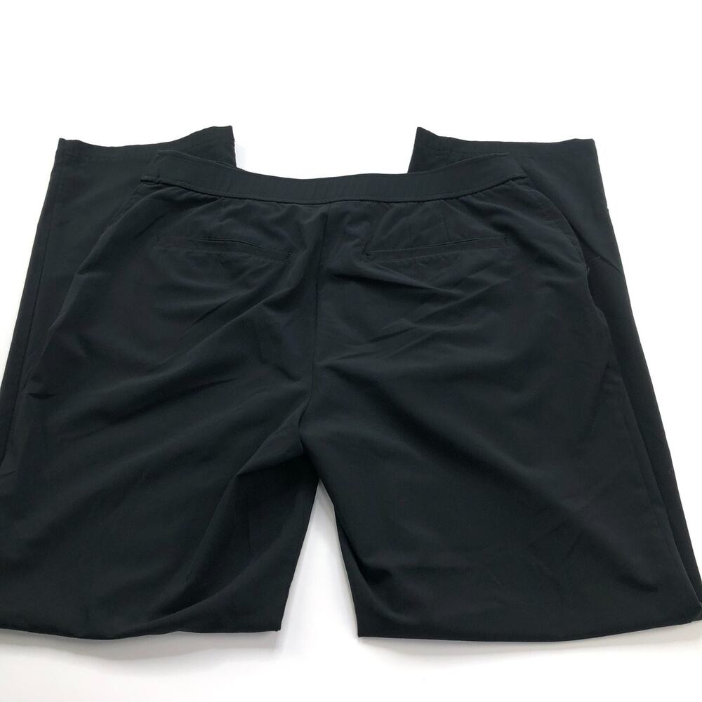 Weekends By Chico's 1 (Fit 31W 30L) Lightweight Travel Mid Rise Pants Black